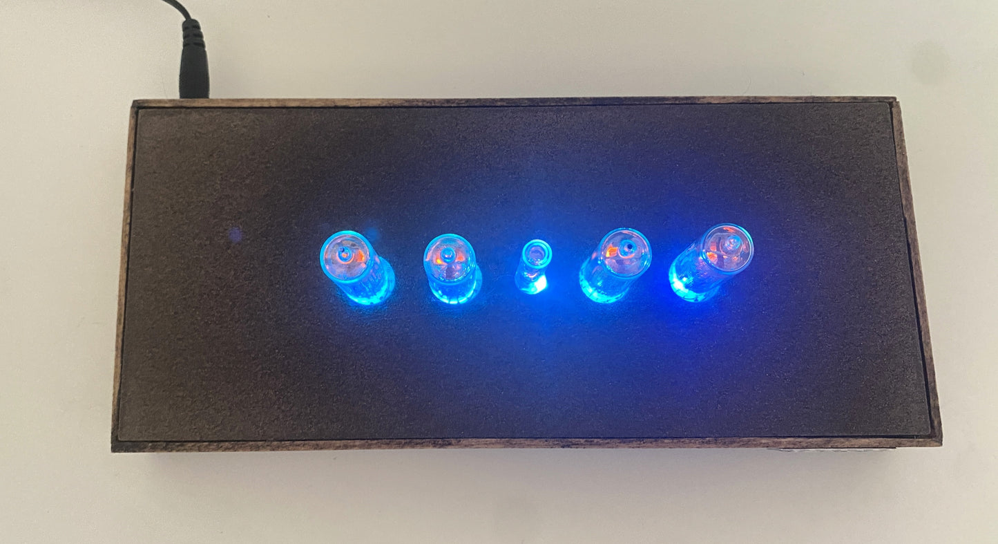 Mocha Small Nixie Clock #54