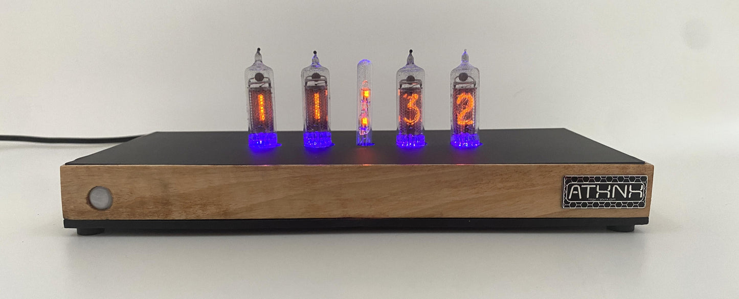 Matte Black Small Nixie Clock #56
