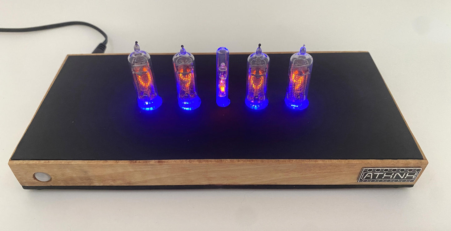 Matte Black Small Nixie Clock #56
