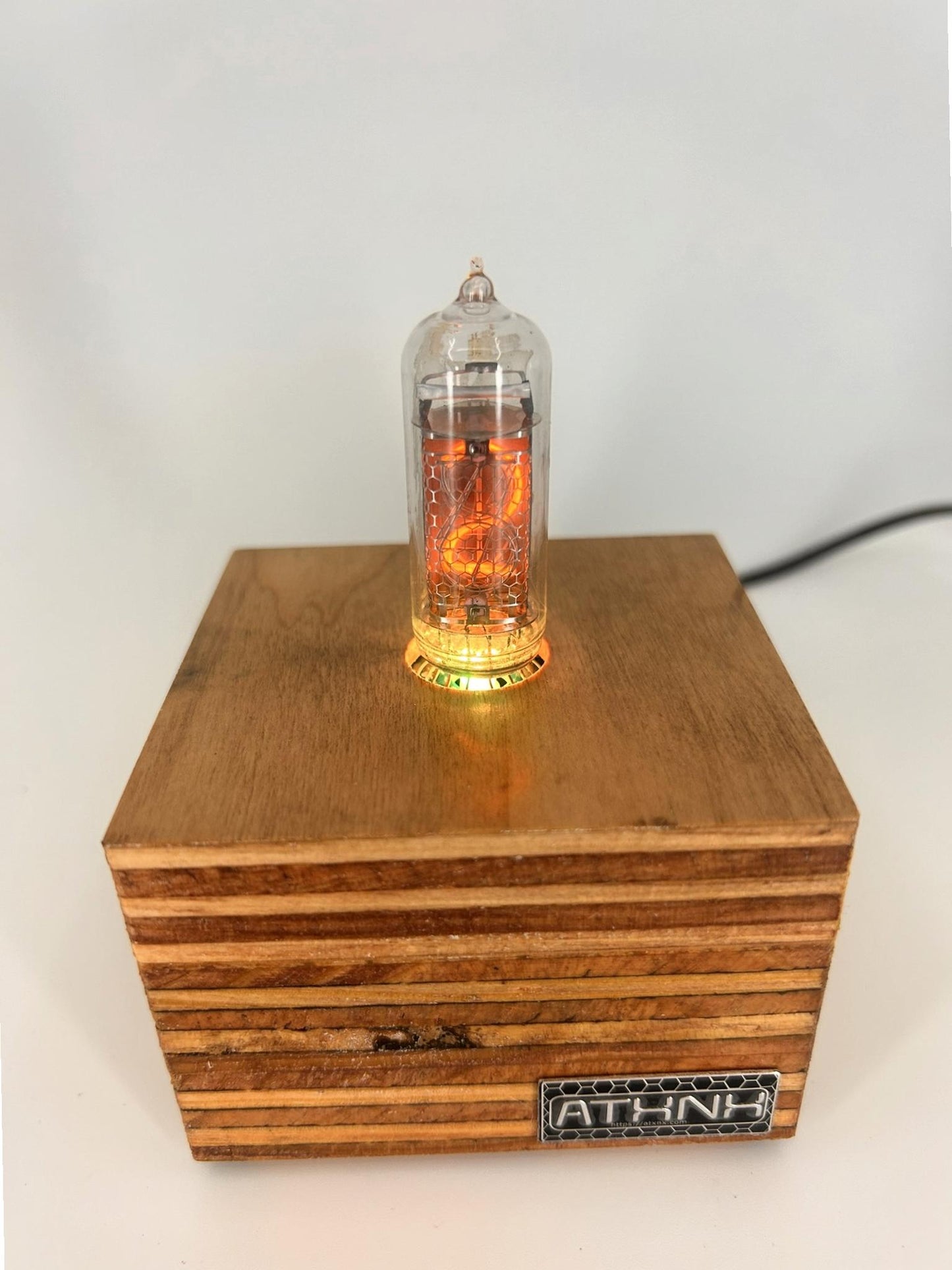 Birch Plywood Single Nixie Tube Clock (Medium) - Vintage Retro Table Clock - Gift - Graduation - Wedding - Nixie