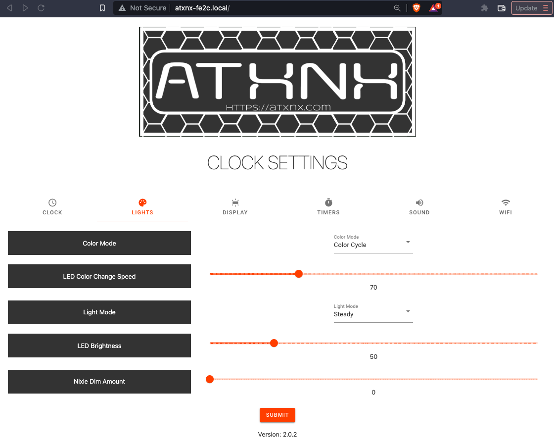 Bone Medium Nixie Clock