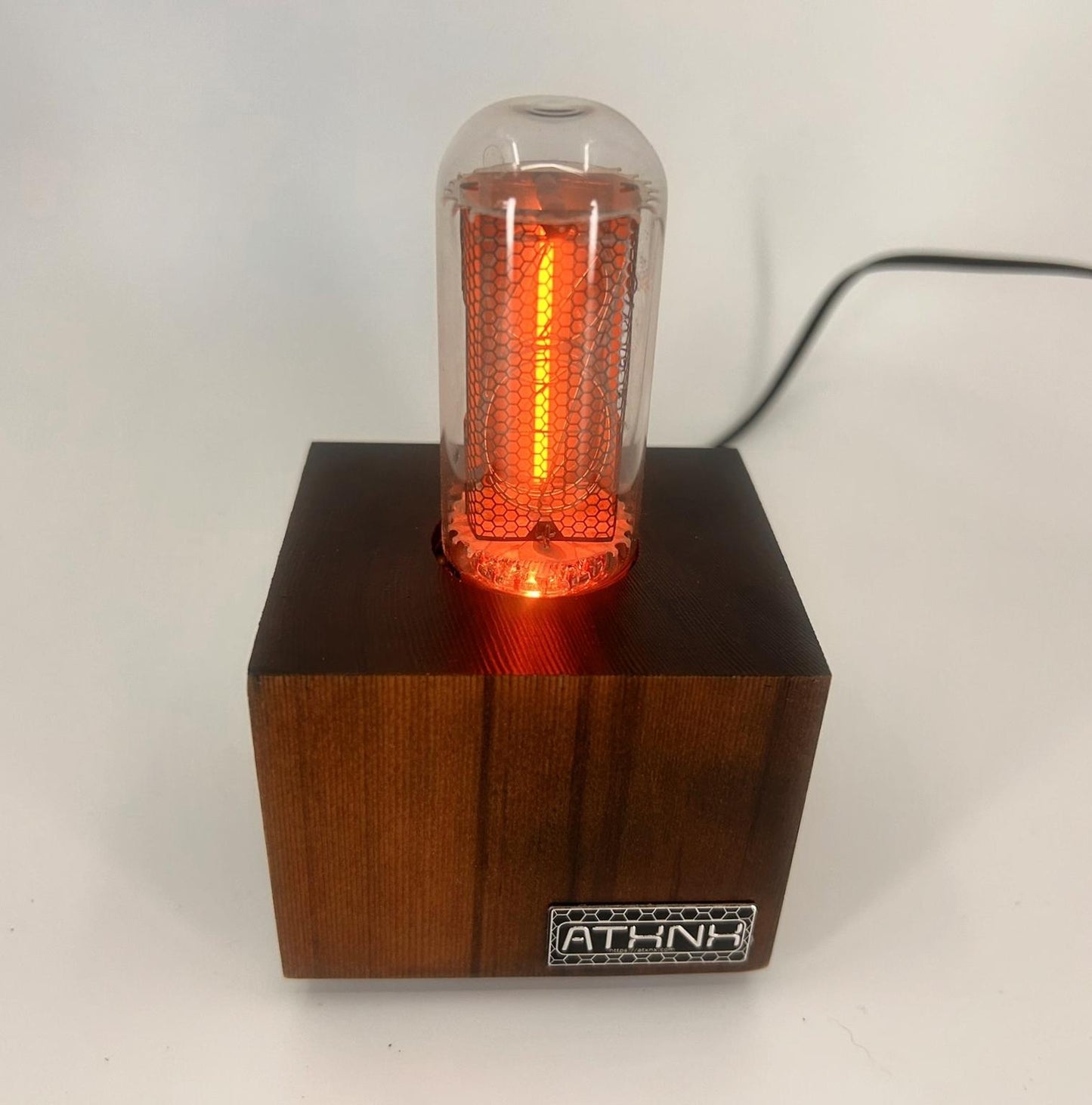 Cedar Single Nixie Tube Clock (Large) - Vintage Retro Table Clock - Gift - Graduation - Wedding - Nixie