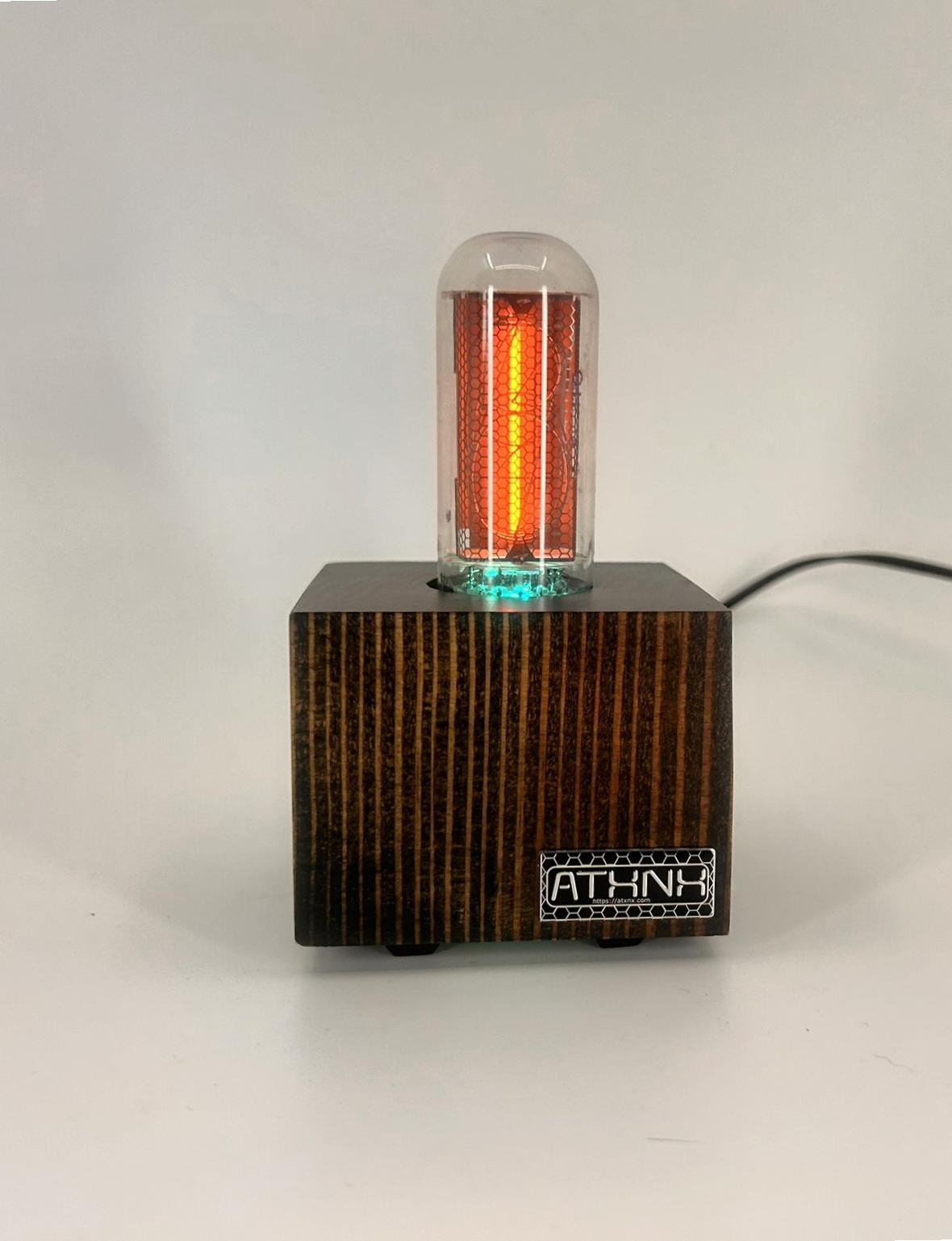 Pine Single Nixie Tube Clock (Large) - Vintage Retro Table Clock - Gift - Graduation - Wedding - Nixie