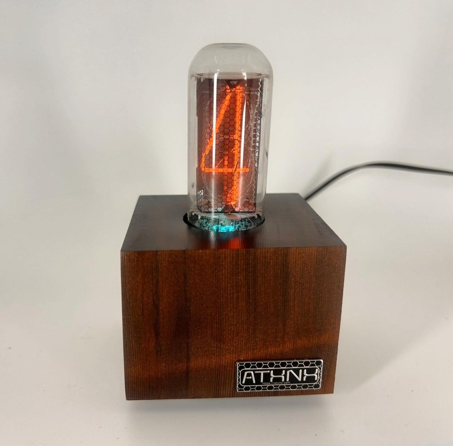 Cedar Single Nixie Tube Clock (Large) - Vintage Retro Table Clock - Gift - Graduation - Wedding - Nixie