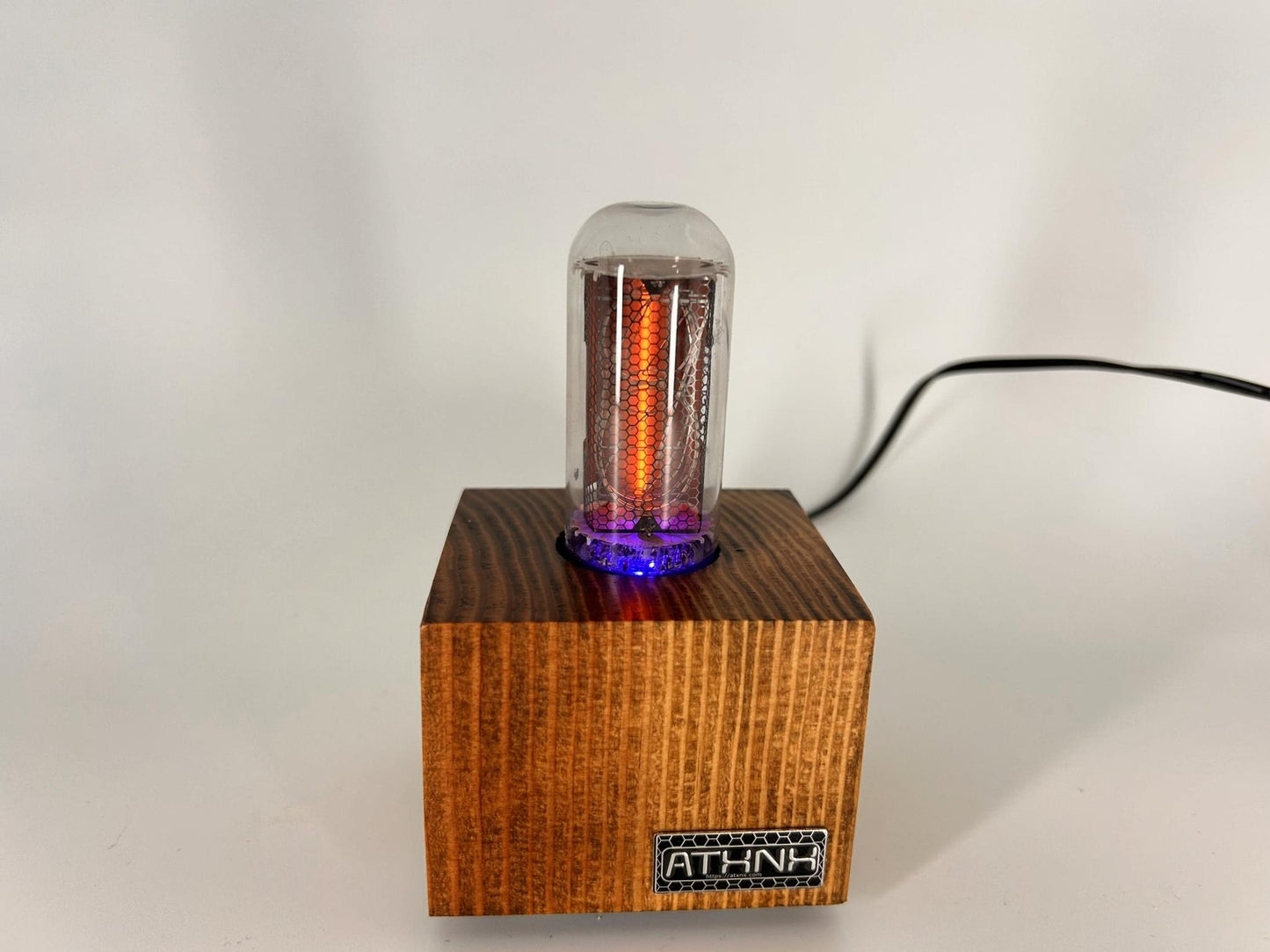 Pine Single Nixie Tube Clock (Large) - Vintage Retro Table Clock - Gift - Graduation - Wedding - Nixie