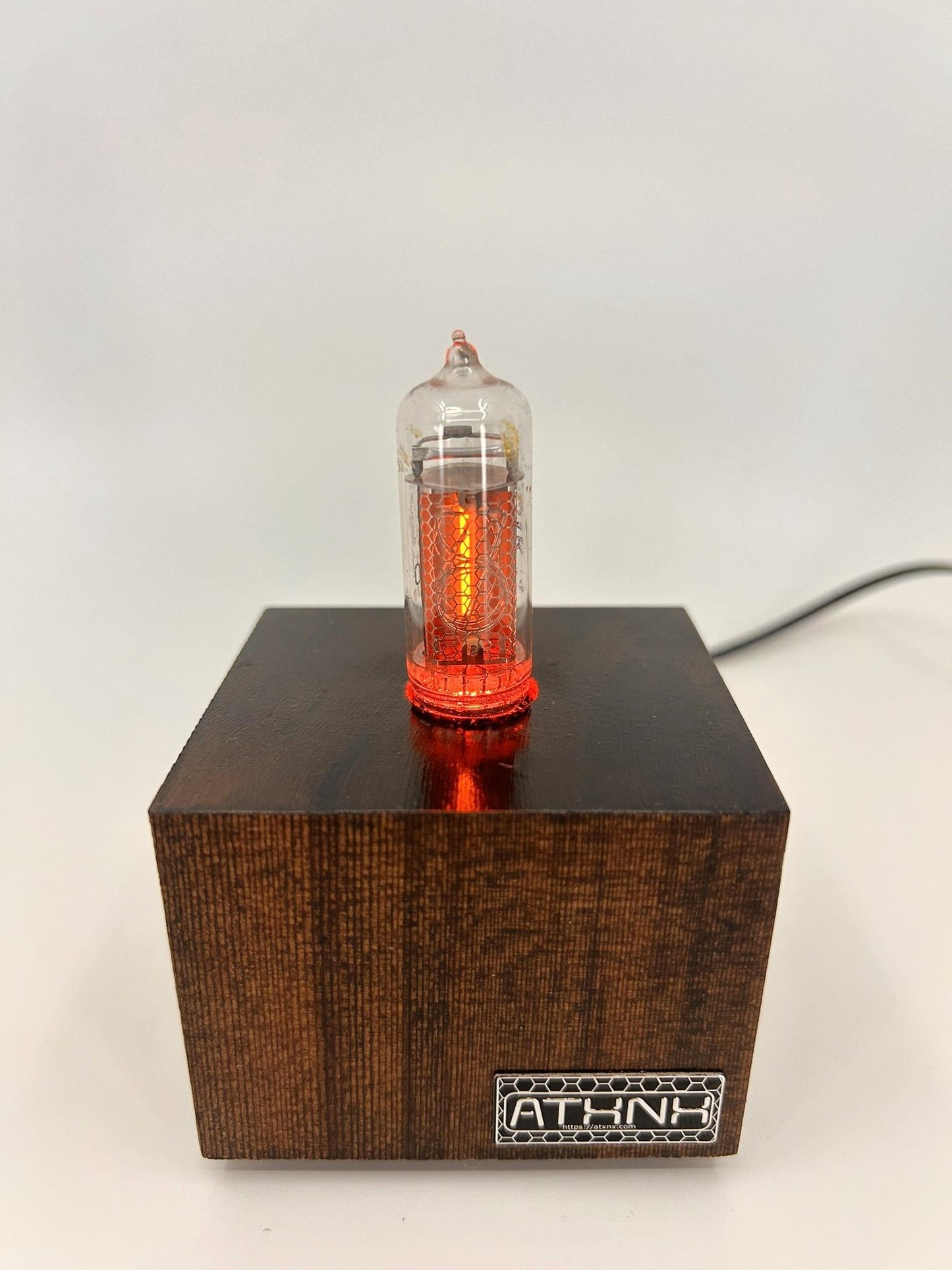 Cedar Single Nixie Tube Clock (Medium) - Vintage Retro Table Clock - Gift - Graduation - Wedding - Nixie