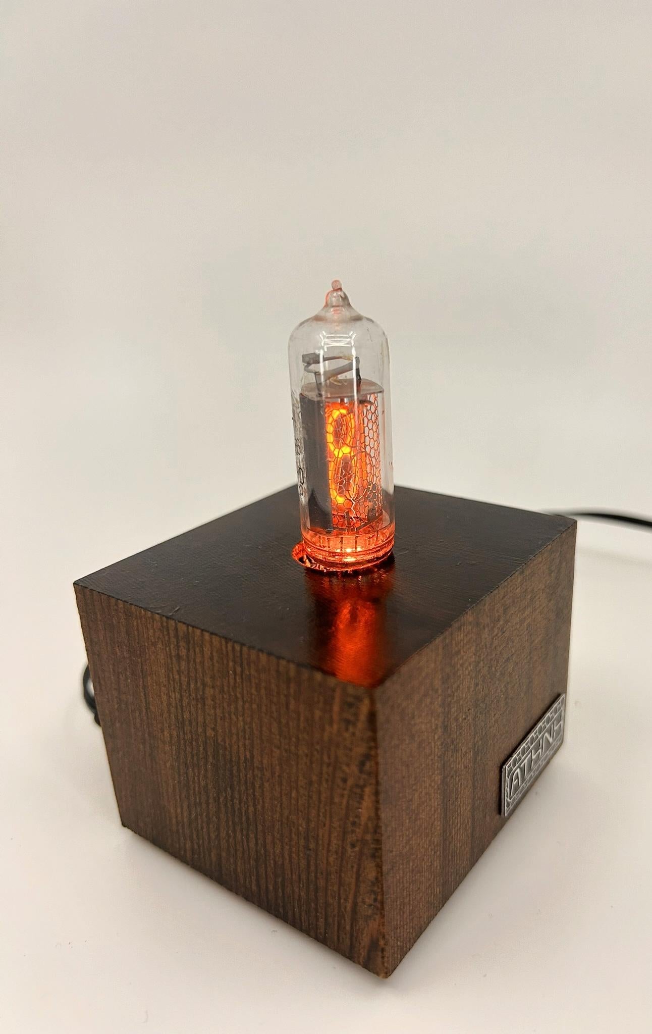 Cedar Single Nixie Tube Clock (Medium) - Vintage Retro Table Clock - Gift - Graduation - Wedding - Nixie