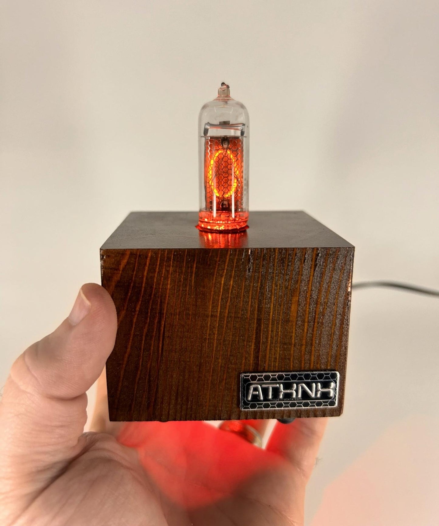 Cedar Single Nixie Tube Clock (Medium) - Vintage Retro Table Clock - Gift - Graduation - Wedding - Nixie