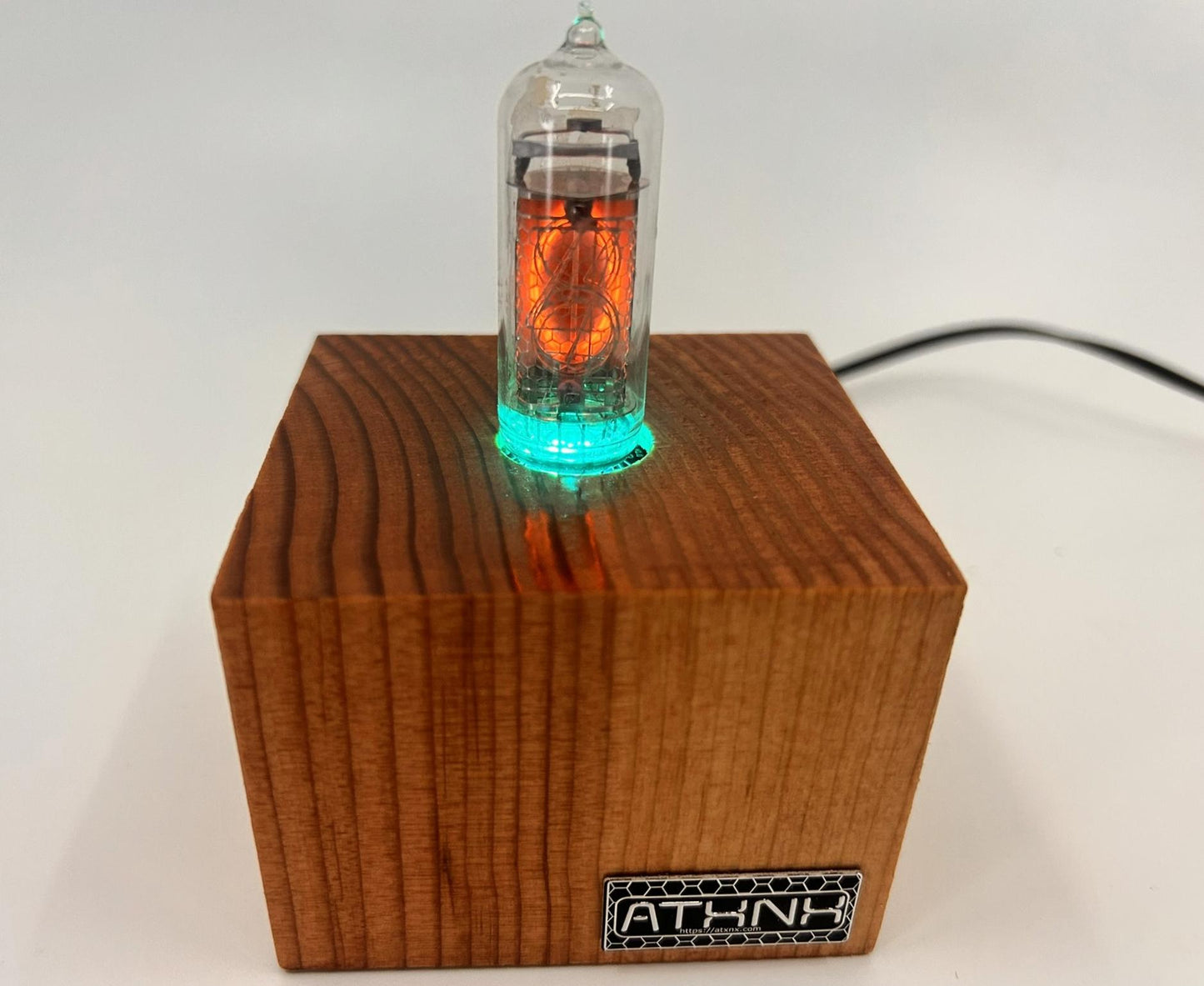 Pine Single Nixie Tube Clock (Medium) - Vintage Retro Table Clock - Gift - Graduation - Wedding - Nixie