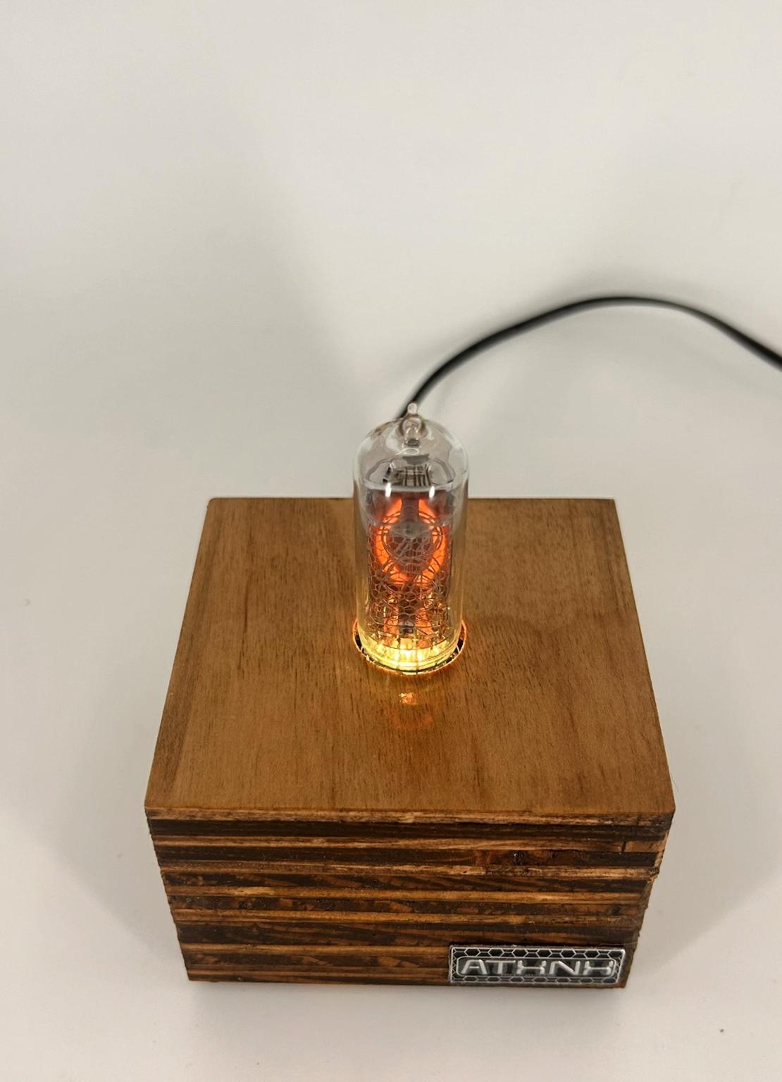 Birch Plywood Single Nixie Tube Clock (Medium) - Vintage Retro Table Clock - Gift - Graduation - Wedding - Nixie