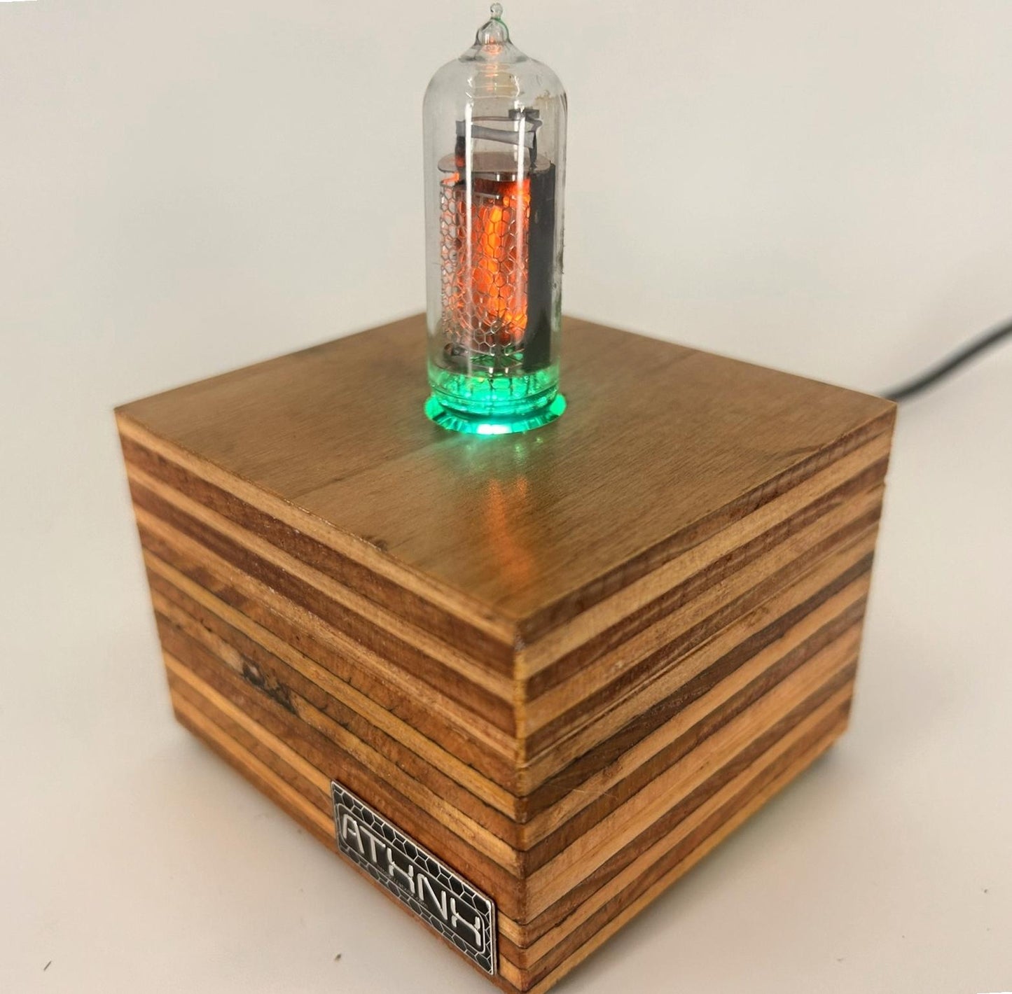 Birch Plywood Single Nixie Tube Clock (Medium) - Vintage Retro Table Clock - Gift - Graduation - Wedding - Nixie