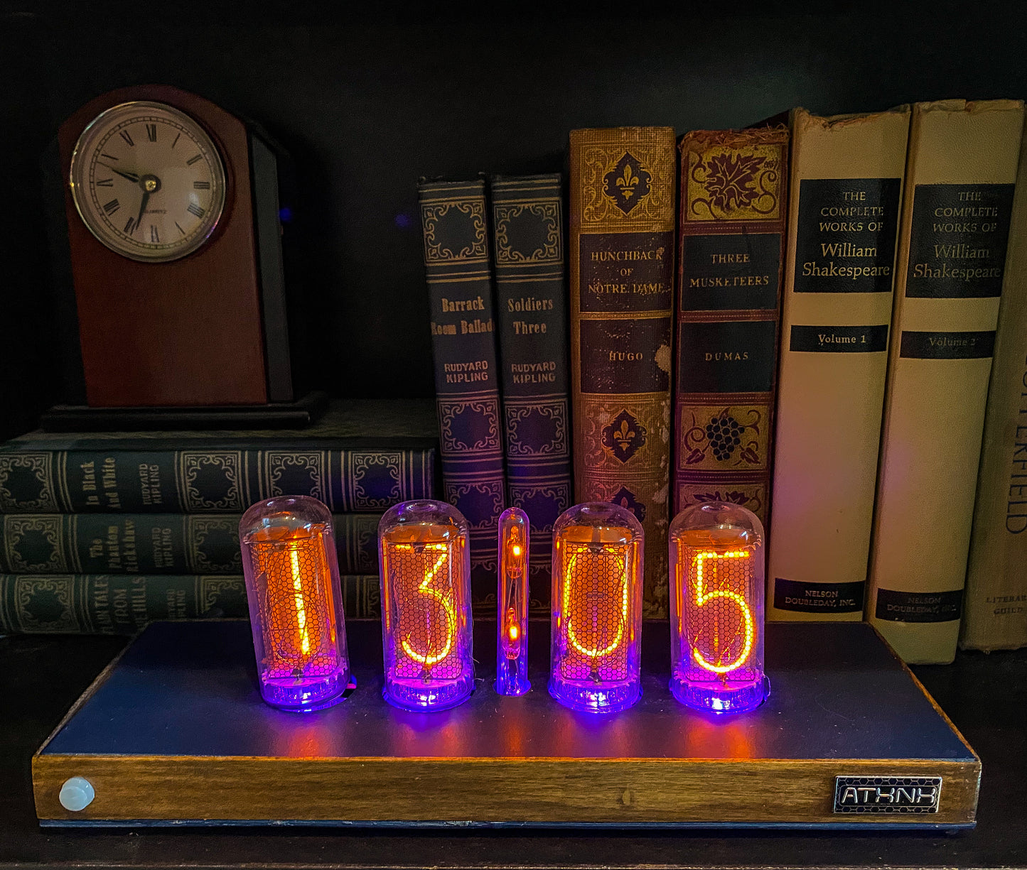 Navy Large Nixie Clock